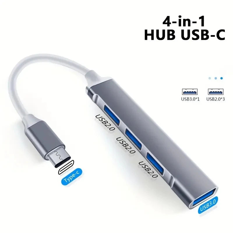 4-Port USB-C Multi Splitter – Type-C HUB 3.0/3.1 Adapter