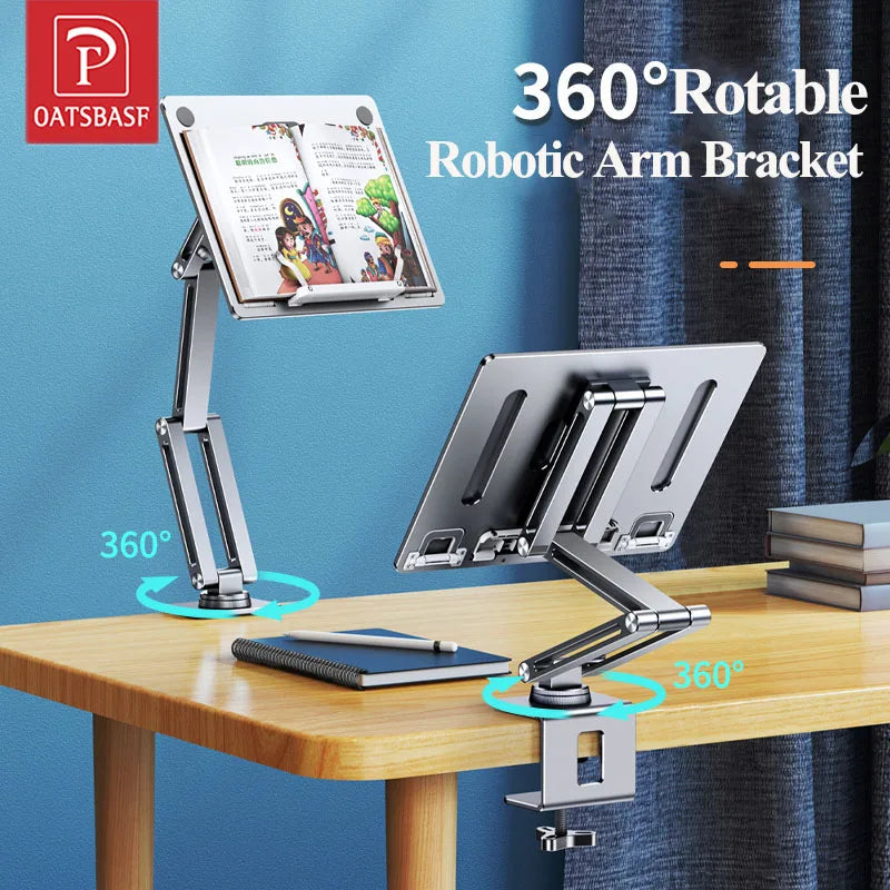 💻 Oatsbasf 360° Laptop & Tablet Stand – Höhenverstellbarer Universal-Halter für Tisch, Bett & Sofa