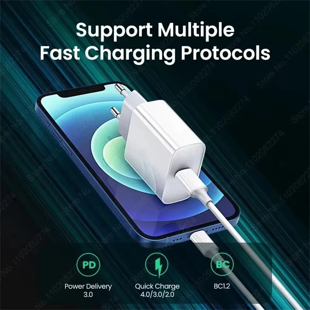 ⚡ FUKABO 40W PD Schnellladegerät – USB-C Fast Charger inkl. Type-C Kabel für iPhone & iPad
