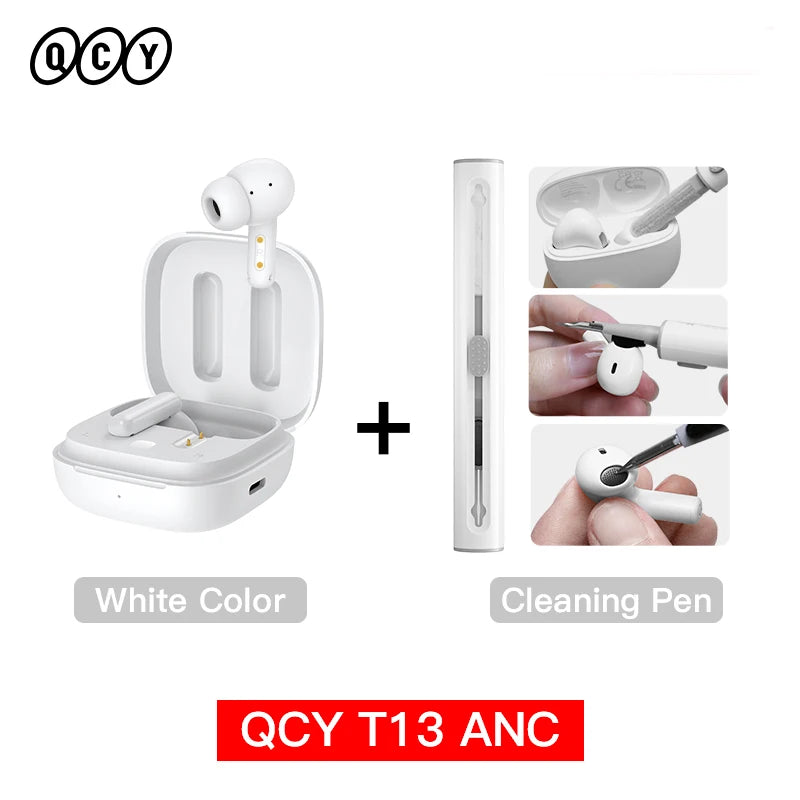 QCY T13 ANC – Wireless Bluetooth 5.3 Earbuds mit Active Noise Cancellation & 4-Mic ENC