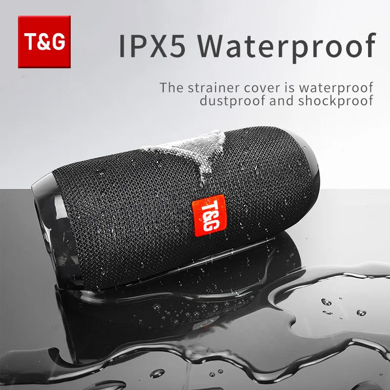 🔊 T&G TG117 – Tragbarer Bluetooth 5.3 Outdoor-Lautsprecher (Wasserdicht, TWS, FM-Radio, TF-Karte)