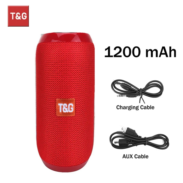 🔊 T&G TG117 – Tragbarer Bluetooth 5.3 Outdoor-Lautsprecher (Wasserdicht, TWS, FM-Radio, TF-Karte)