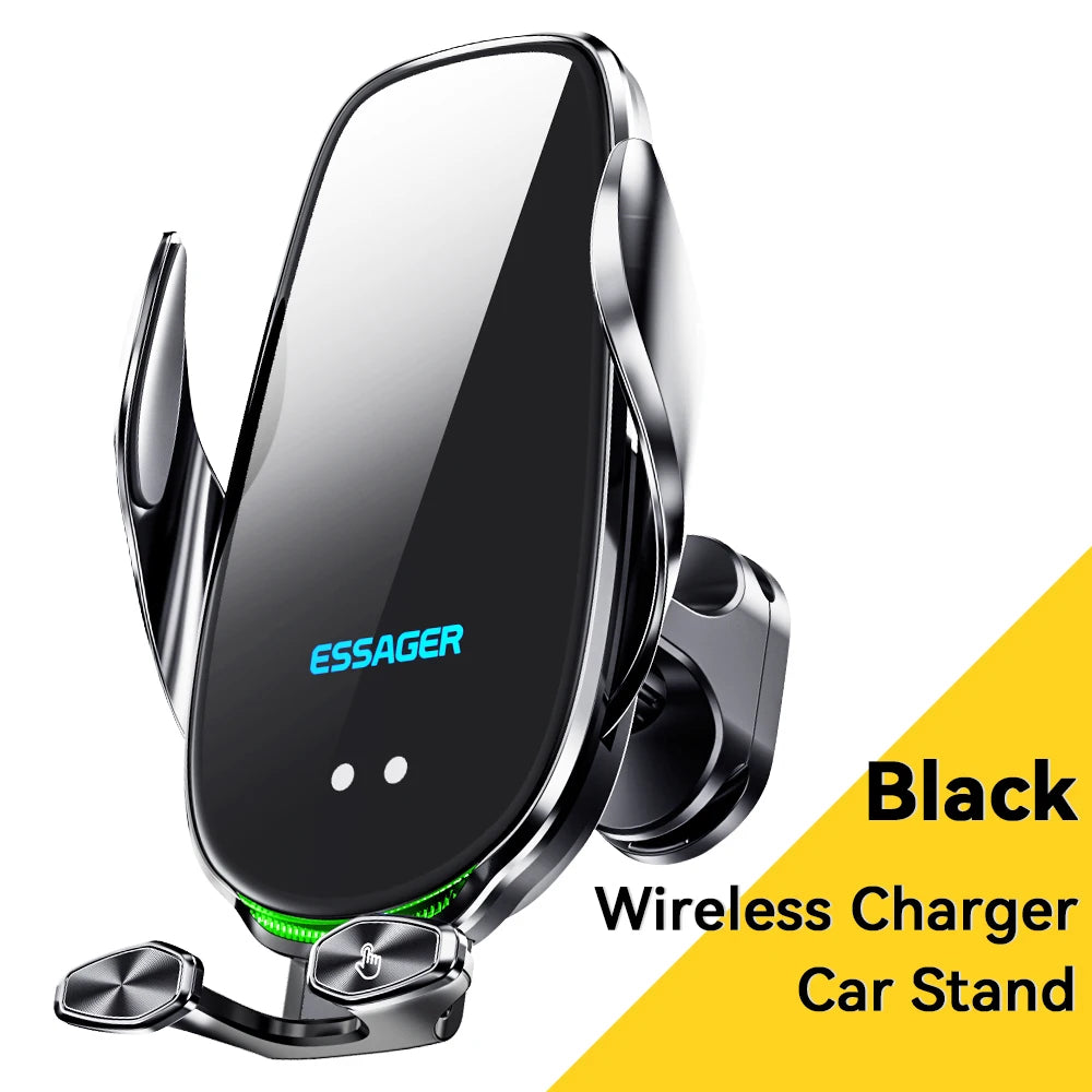 🚗 Essager 15W Wireless Car Charger – Automatische Handyhalterung mit Schnellladen & Lüftungsgitter-Montage