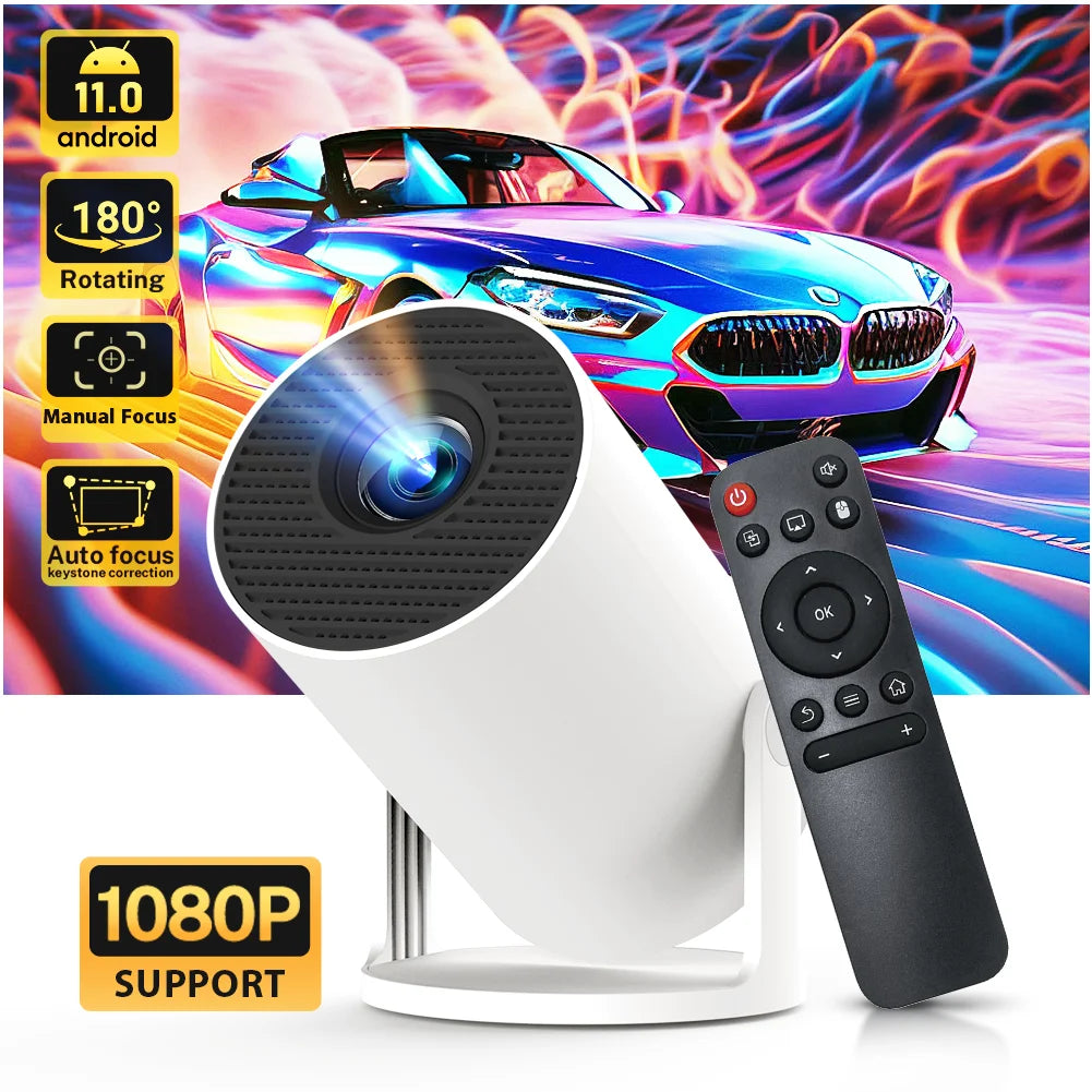 🎥 LYNCAST Mini Projektor – Tragbarer 720P LED-Projektor mit 4K-Support, Bluetooth & 180° Neigung