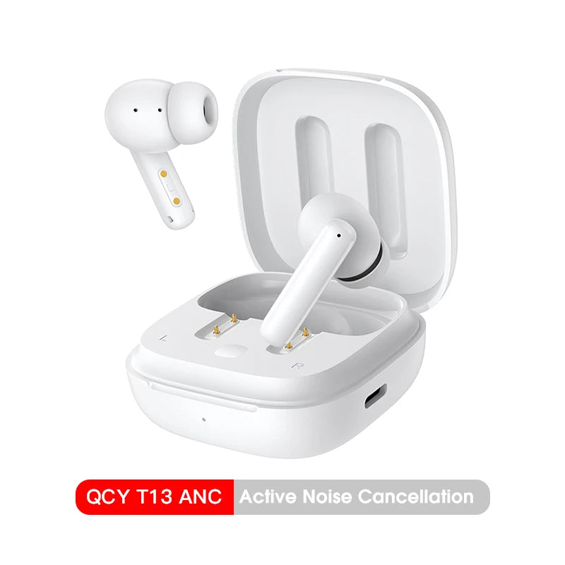 QCY T13 ANC – Wireless Bluetooth 5.3 Earbuds mit Active Noise Cancellation & 4-Mic ENC