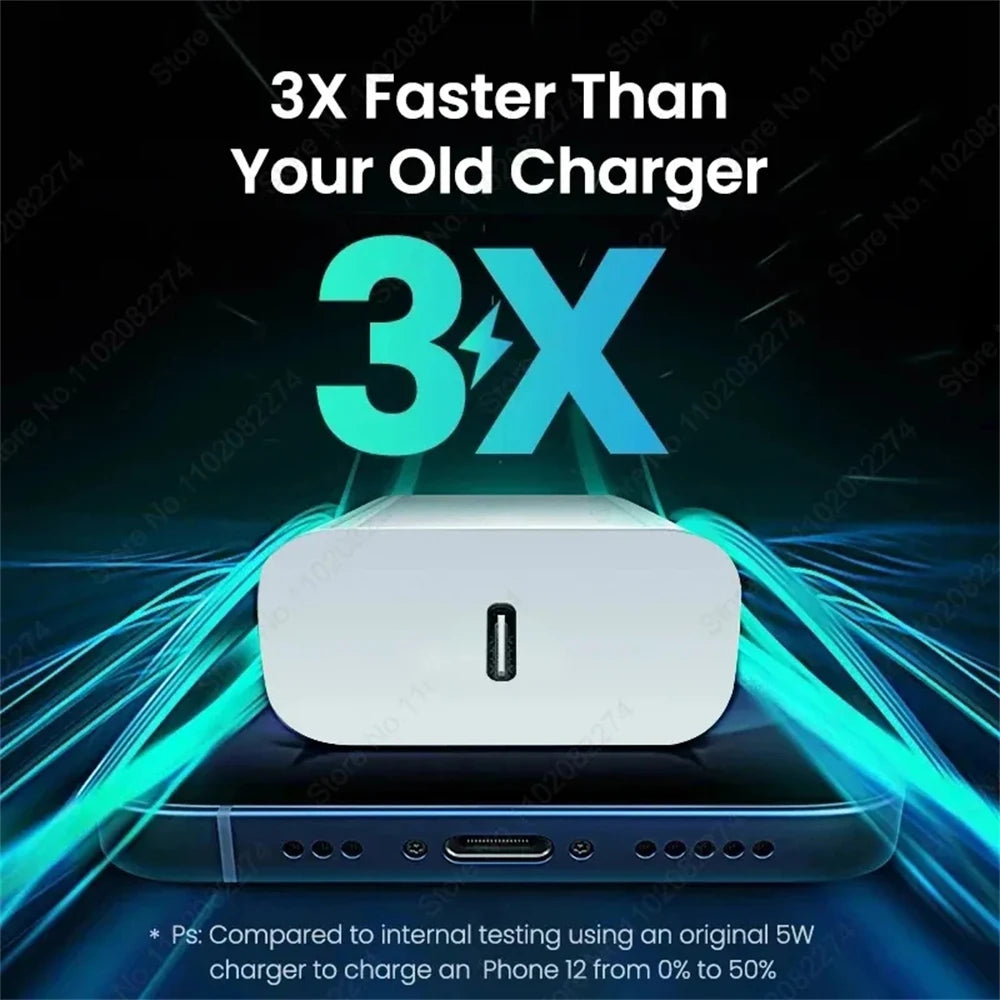 ⚡ FUKABO 40W PD Schnellladegerät – USB-C Fast Charger inkl. Type-C Kabel für iPhone & iPad