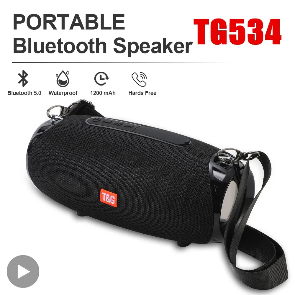 Tragbarer Bluetooth Lautsprecher – 10W Subwoofer mit tiefem Bass, FM-Radio & Wireless Musikbox