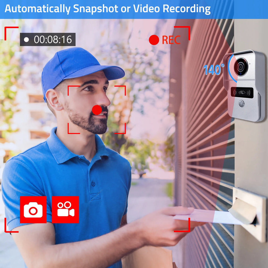 🏡 AMOCAM 1080P Video Doorbell System – WLAN-Türkamera mit 7" Touchscreen, Intercom, 32GB SD & Tuya Smart Home