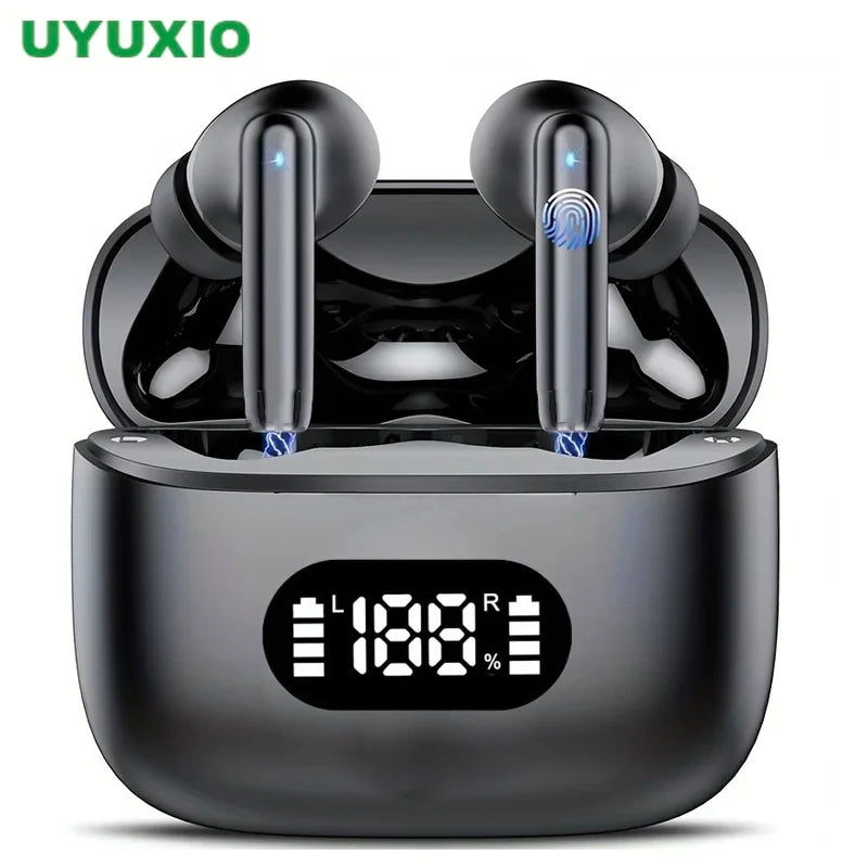 🎧 UYUXIO Wireless Earbuds – Bluetooth 5.3 TWS Kopfhörer mit 40 dB Noise Cancelling, ENC & LED-Display ( airpod )