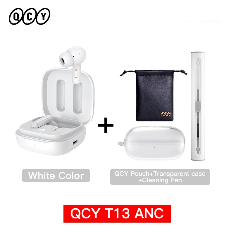 QCY T13 ANC – Wireless Bluetooth 5.3 Earbuds mit Active Noise Cancellation & 4-Mic ENC